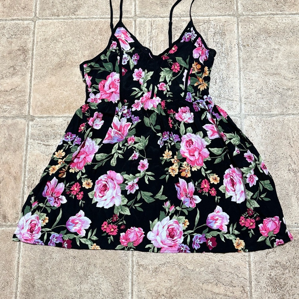 Forever 21 Pink and Purple Spaghetti Strap Sundress